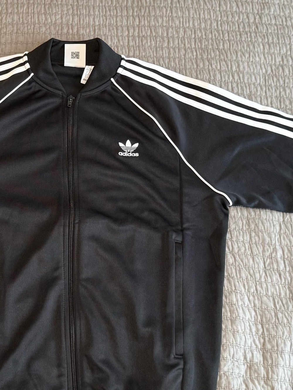 Adidas Originals SST Track Jacket, Black White Stripes, Men's Large, Like New